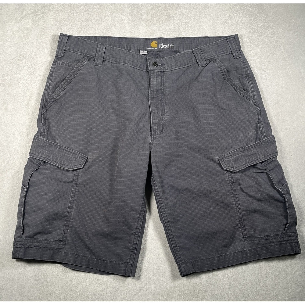 Carhartt Mens Force Relaxed Fit Ripstop Cargo Shorts 40 Grey 11 Inseam 103543
